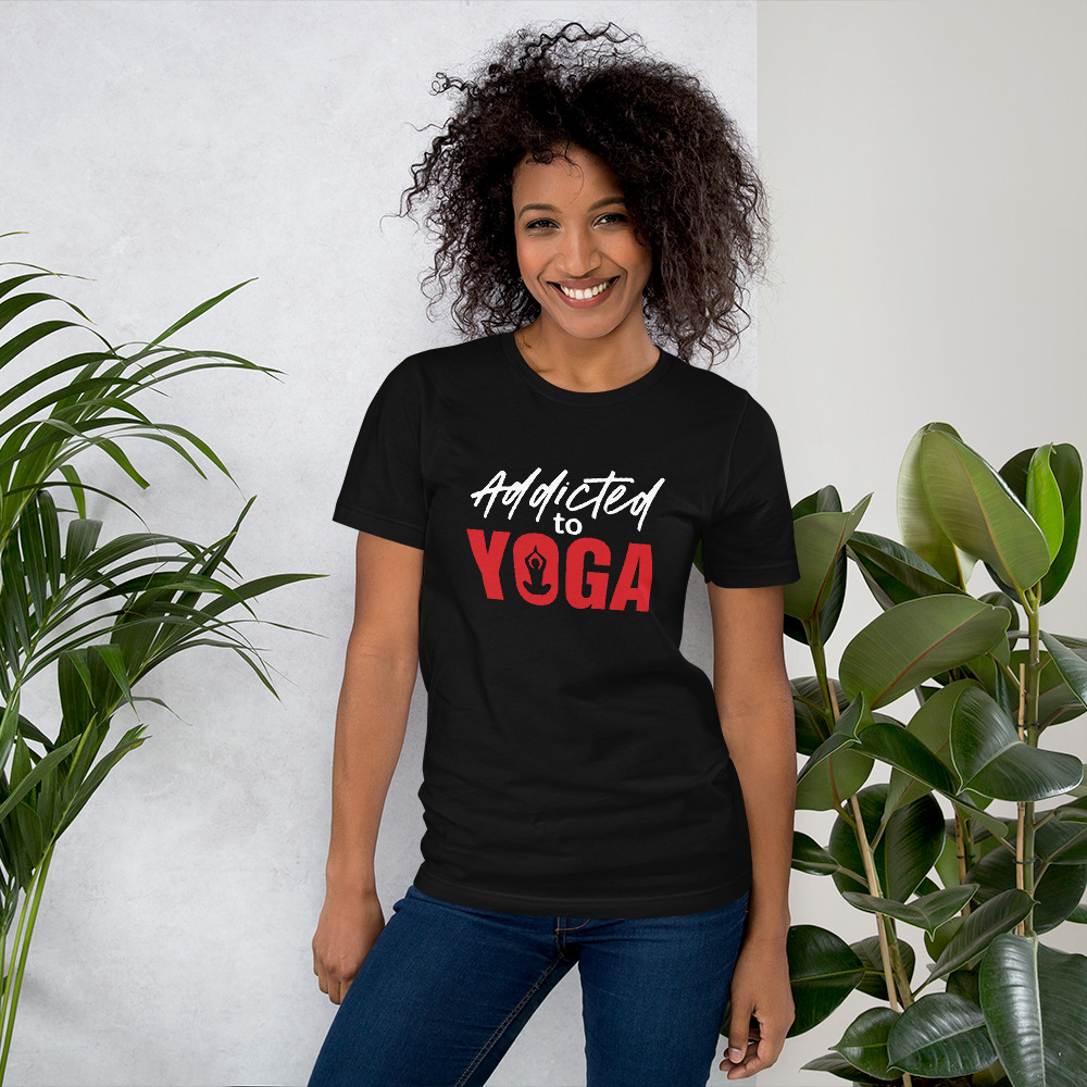 YOGA addict, Men's Round T-shirt - Make My Apparel