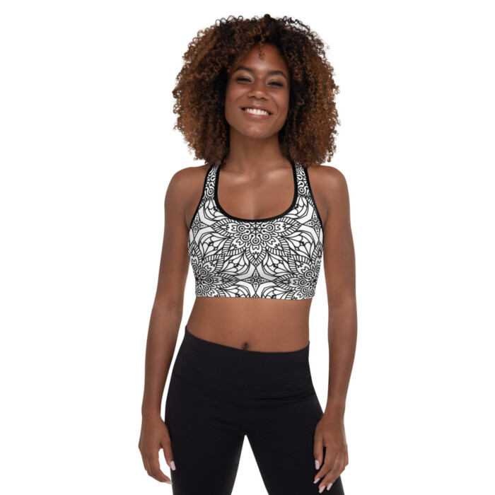 Funky Bold Mandala Padded Sports Bra