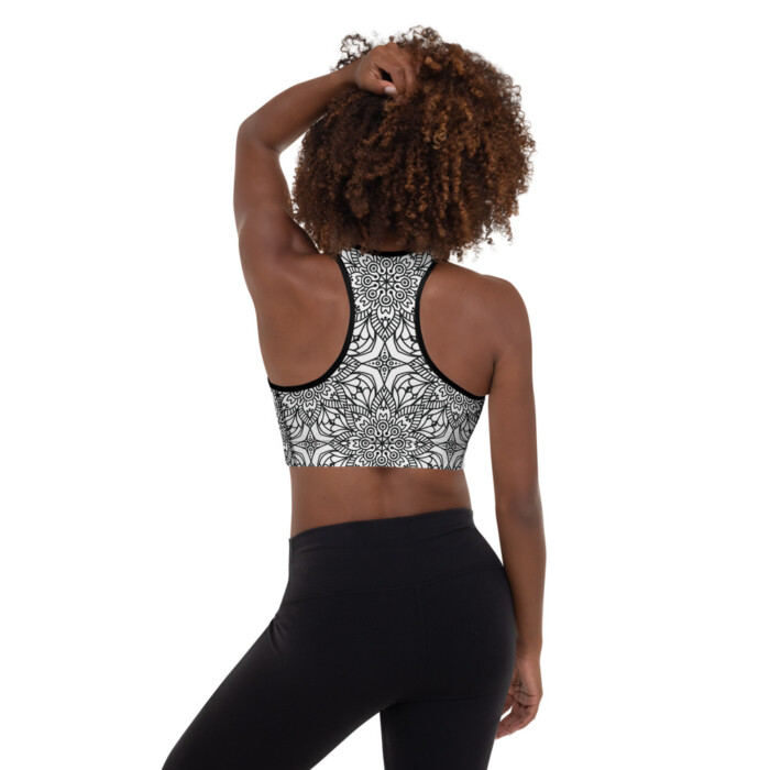 Funky Bold Mandala Padded Sports Bra - Image 4