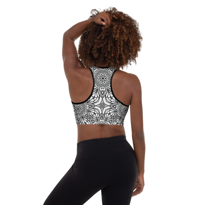 Funky Bold Mandala Padded Sports Bra - Image 4