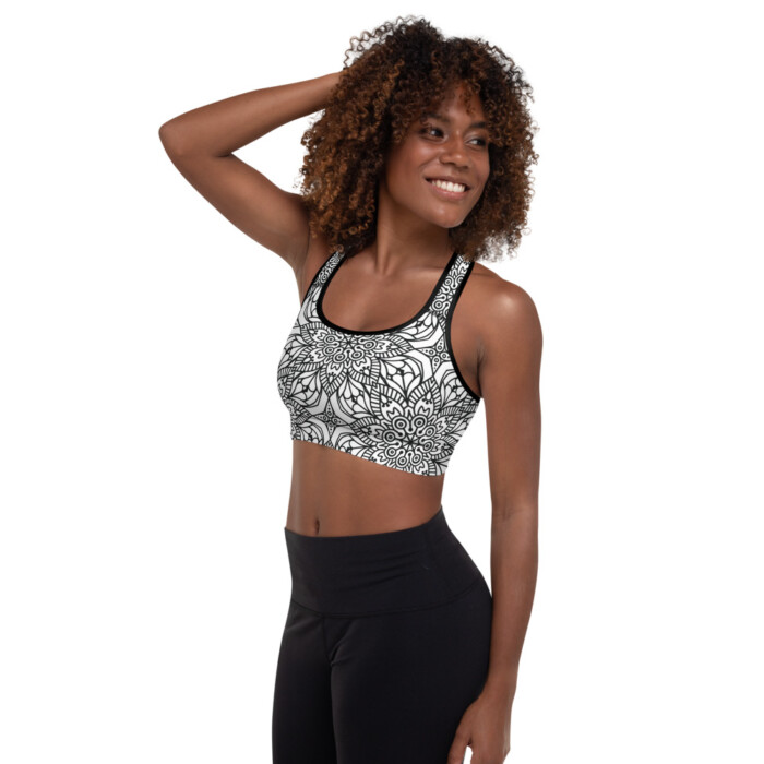 Funky Bold Mandala Padded Sports Bra - Image 2
