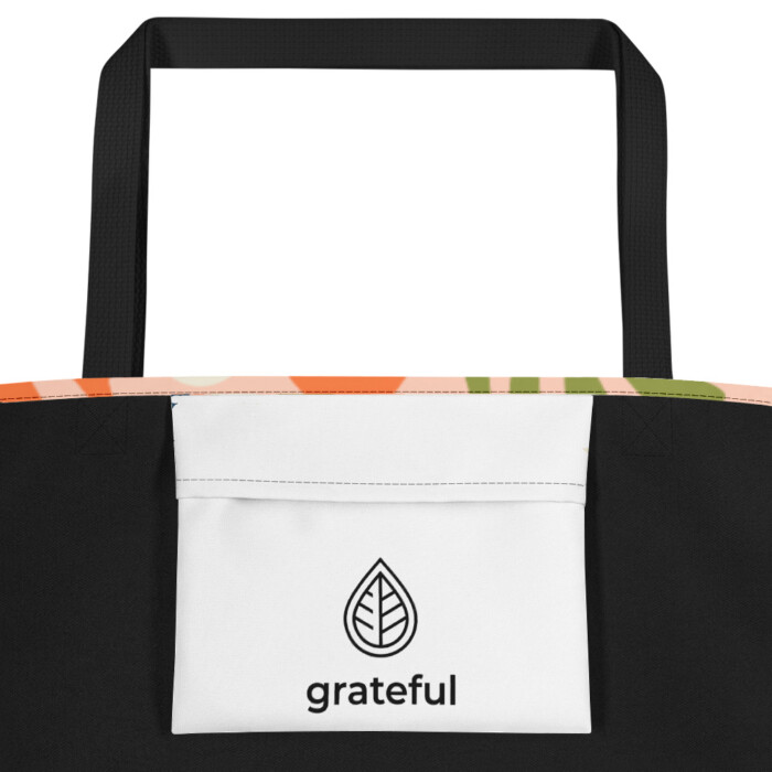 Joyous Pink Beach Bag (w Grateful pocket) - Image 2