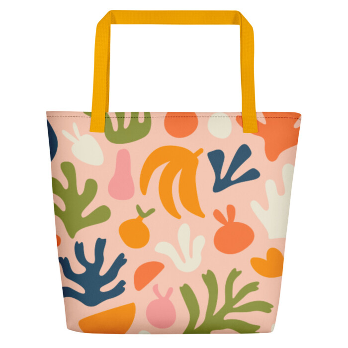 Joyous Pink Beach Bag (w Grateful pocket) - Image 3