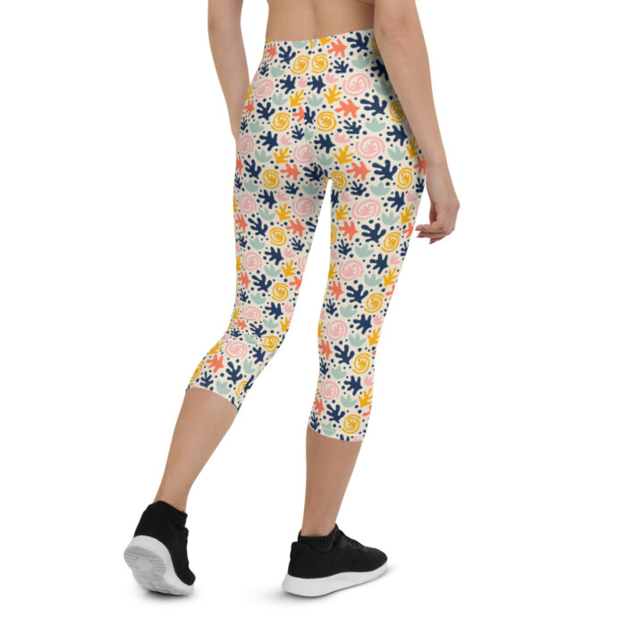 Blue Coral Capri Leggings (delicate range) - Image 3