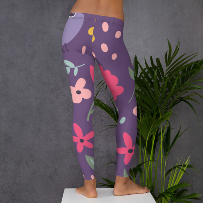 Birds and the Bees Purple Leggings (Grand range)