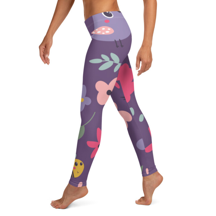 Birds and the Bees Purple Leggings (Grand range) - Image 2