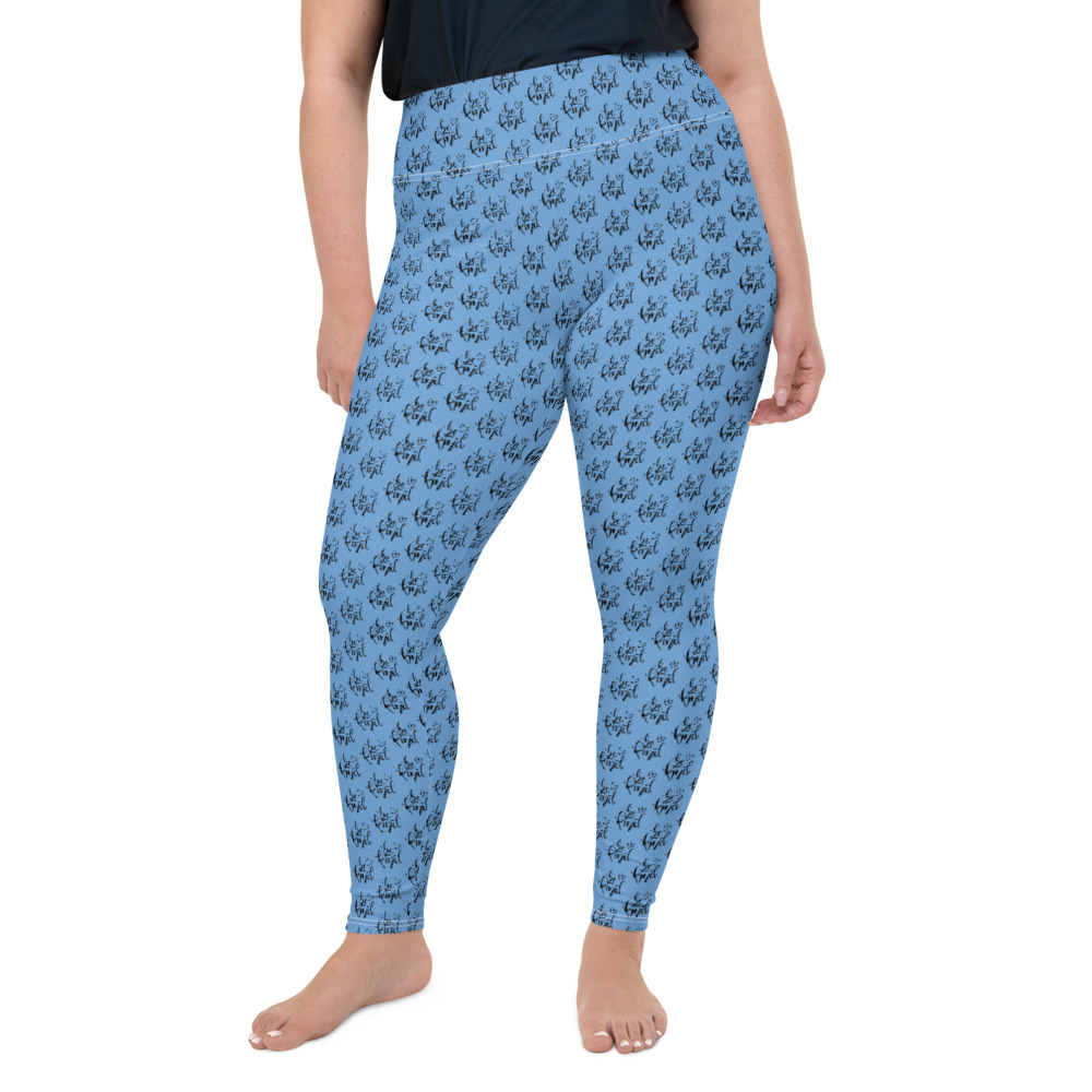 Be Kind Plus Size Leggings (Cornflower Blue edition) - Hot Yoga Doctor