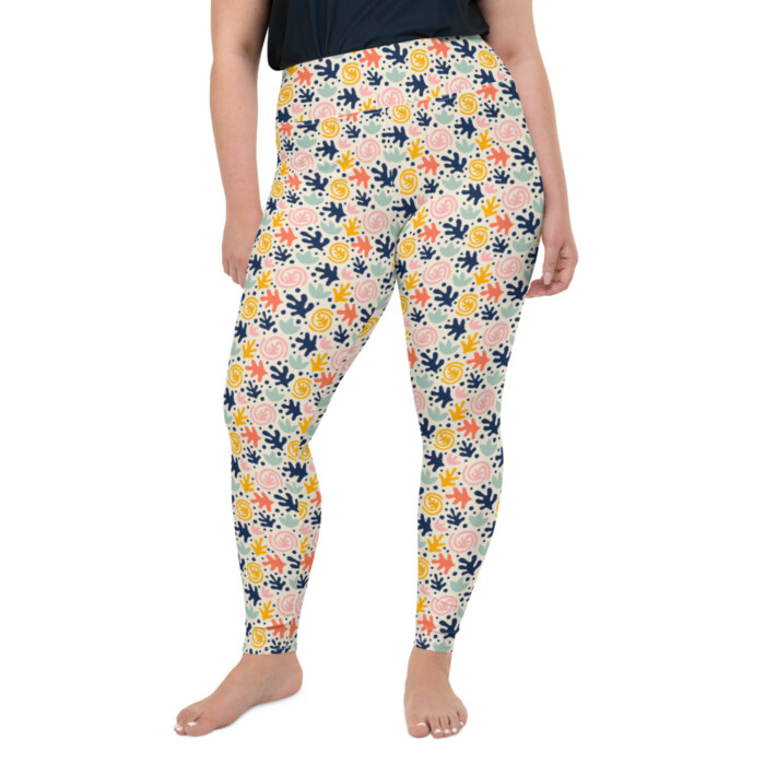 Blue Coral Plus Size Leggings (delicate range) - Image 2
