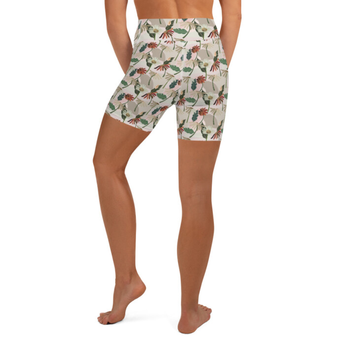 Mystic Sunflower Yoga Shorts (delicate range) - Image 3