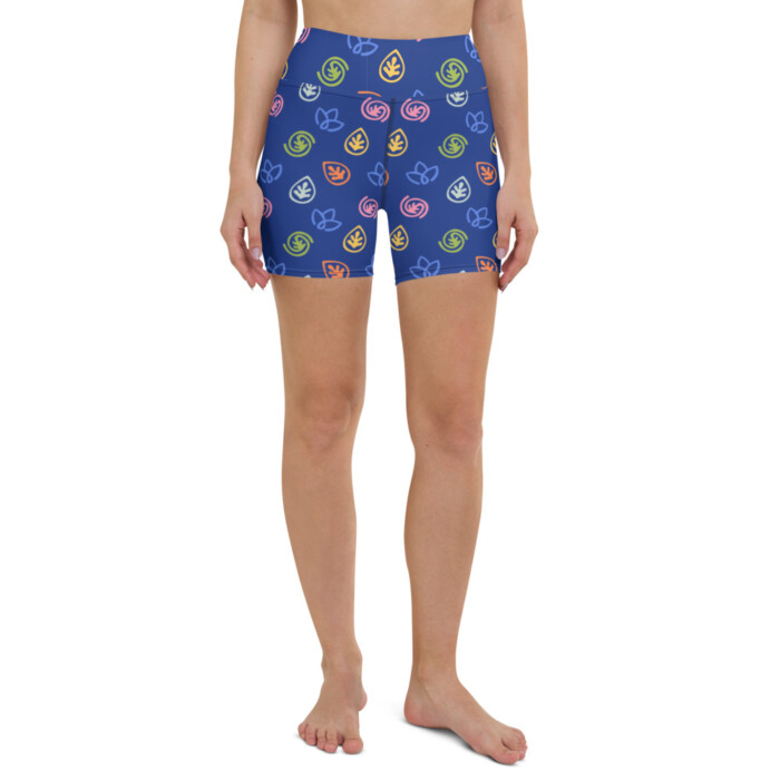 Breath of Blue Yoga Shorts - Image 7