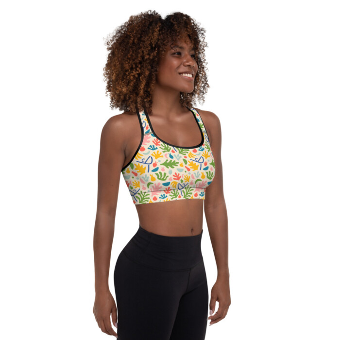 Summer Joy Padded Sports Bra (yellow-delicate range) - Image 4