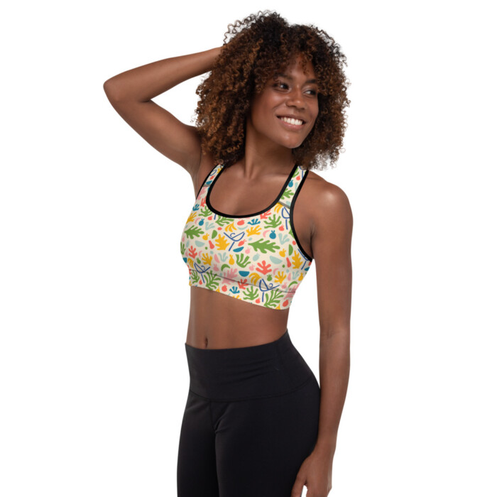 Summer Joy Padded Sports Bra (yellow-delicate range) - Image 3