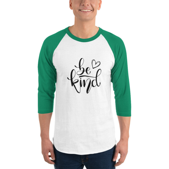 Be Kind  3/4 sleeve raglan shirt - Image 3