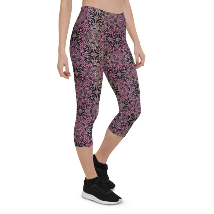 Liquid Crystal Mandala Capri Leggings - Image 5