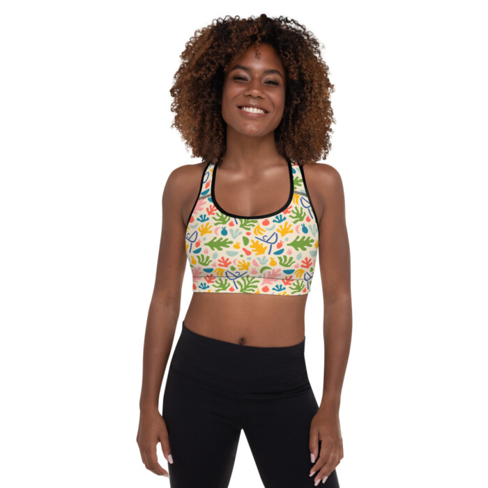 Summer Joy Padded Sports Bra (yellow-delicate range) - Image 2