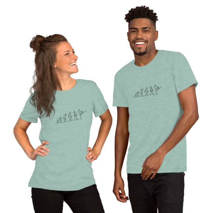 Yoga-Evolution Line-Art Short-Sleeve Unisex T-Shirt - Image 13