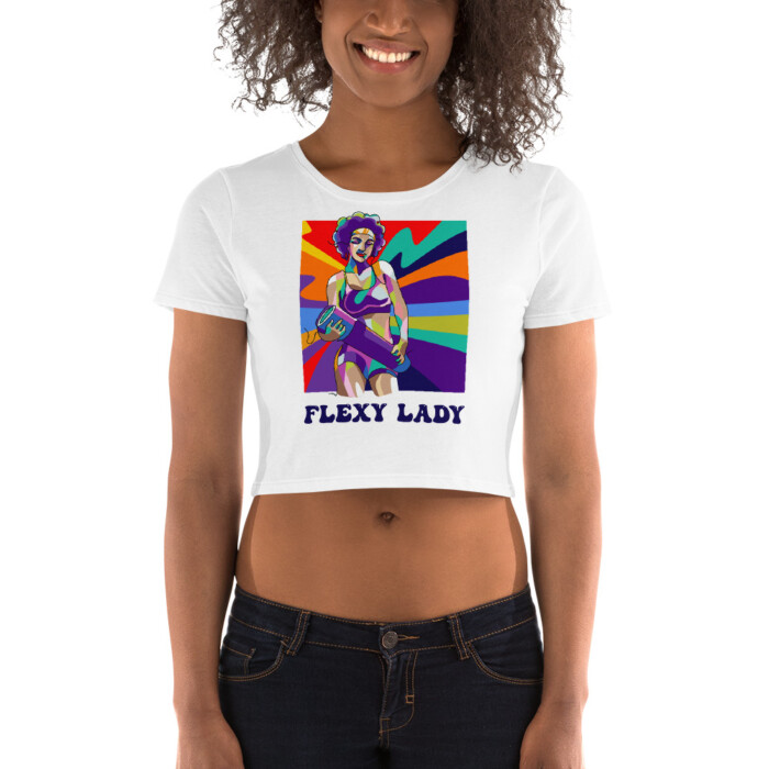 Flexy Lady Women’s Crop Tee - Image 2